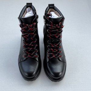 Brand New In Box Vince Camuto | Lace Up Ankle Boots Leather Black Size 6W
